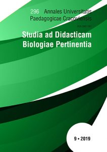 					Pokaż  Tom 286 Nr IX (2019): 296 Annales Universitatis Paedagogicae Cracoviensis. Studia ad Didacticam Biologiae Pertinentia
				