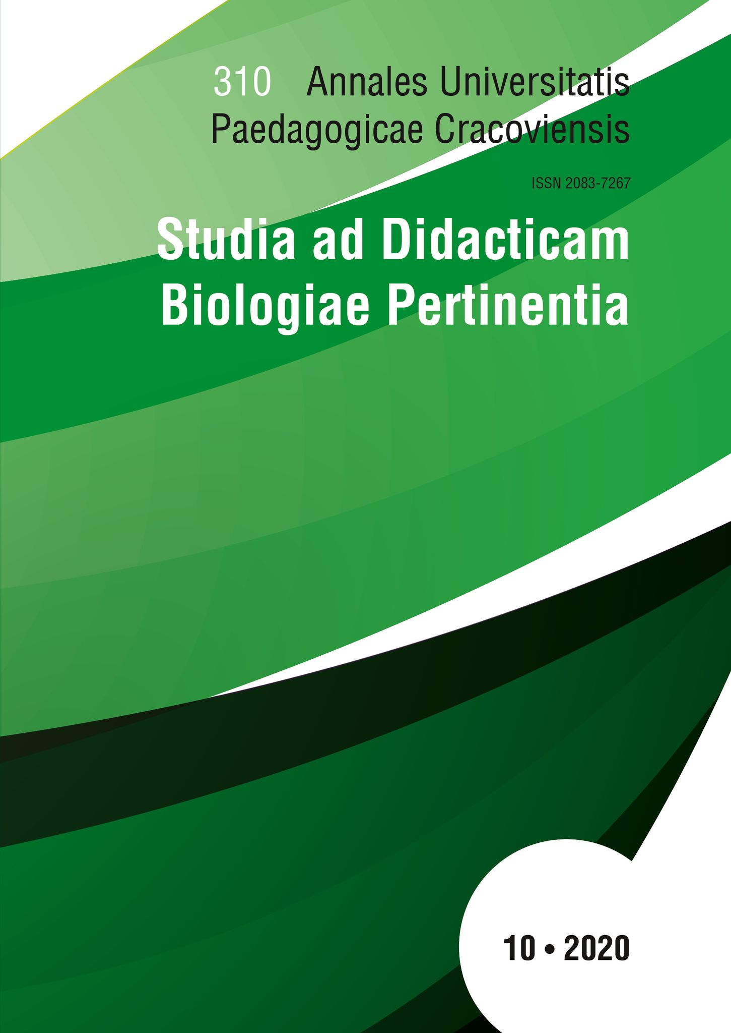 					Pokaż  Tom 310 Nr X (2020): 310 Annales Universitatis Paedagogicae Cracoviensis. Studia ad Didacticam Biologiae Pertinentia
				